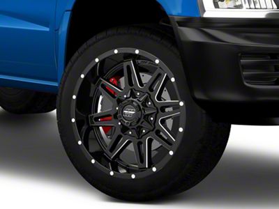 Pro Comp Wheels Blockade Gloss Black Milled 5-Lug Wheel; 20x9.5; -6mm Offset (05-11 Dakota)