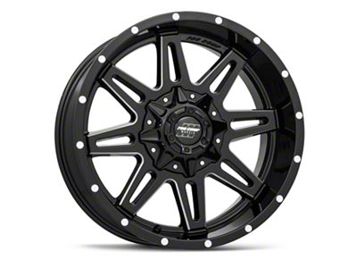 Pro Comp Wheels Blockade Gloss Black Milled 5-Lug Wheel; 20x9.5; -6mm Offset (05-11 Dakota)