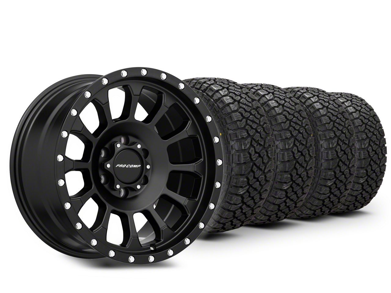 18×9 Pro Comp Rockwell Wheel & 33in Kenda All-Terrain KLEVER R/T KR601 Tire Package (15-20 F-150)
