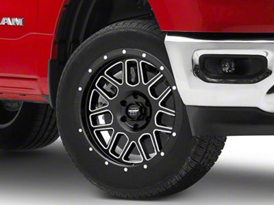 Pro Comp Wheels Vertigo Satin Black Milled 6-Lug Wheel; 20x9; -12mm Offset (19-25 RAM 1500)
