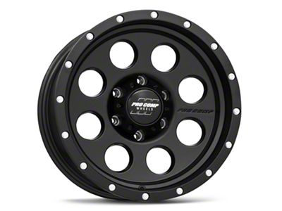 Pro Comp Wheels Proxy Satin Black 6-Lug Wheel; 17x9; -6mm Offset (19-23 Ranger)