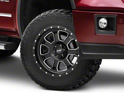 Pro Comp Wheels Sledge Satin Black Milled 6-Lug Wheel; 17x9; -6mm Offset (14-18 Sierra 1500)