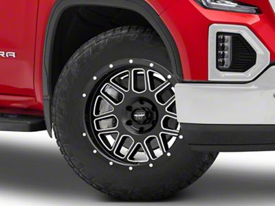 Pro Comp Wheels Vertigo Satin Black Milled 6-Lug Wheel; 20x9; -12mm Offset (19-25 Sierra 1500)