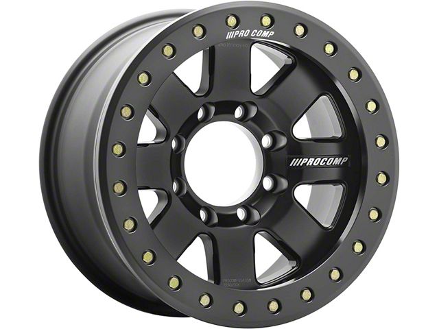 Pro Comp Wheels Trilogy Race Satin Black 8-Lug Wheel; 17x9; -6mm Offset (07-10 Sierra 2500 HD)