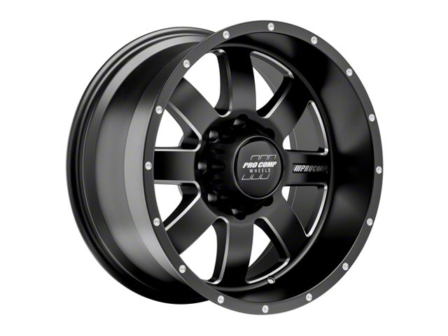 Pro Comp Wheels Trilogy Satin Black 8-Lug Wheel; 20x10; -18mm Offset (07-10 Sierra 2500 HD)