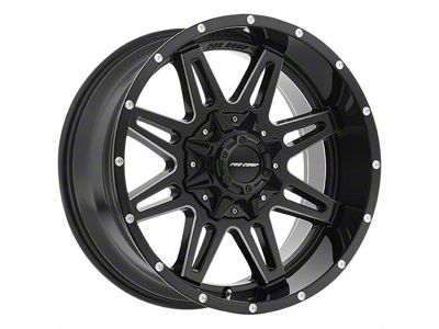 Pro Comp Wheels Blockade Gloss Black Milled 8-Lug Wheel; 20x9.5; -6mm Offset (07-10 Sierra 3500 HD SRW)