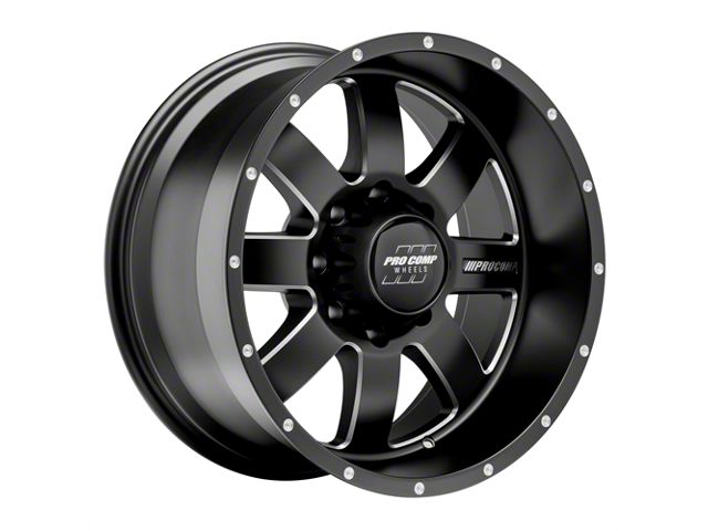 Pro Comp Wheels Trilogy Satin Black 8-Lug Wheel; 20x10; -18mm Offset (07-10 Silverado 2500 HD)