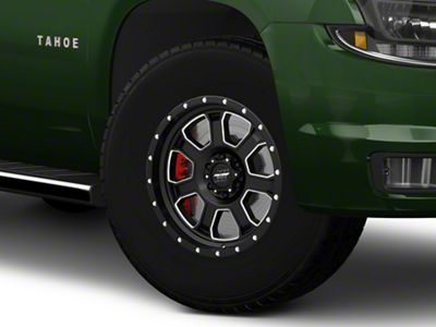 Pro Comp Wheels Sledge Satin Black Milled 6-Lug Wheel; 17x9; -6mm Offset (15-20 Tahoe)