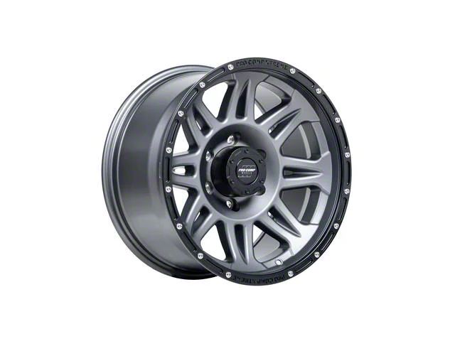 Pro Comp Wheels Torq Graphite with Black Lip 6-Lug Wheel; 17x8; 0mm Offset (15-20 Yukon)