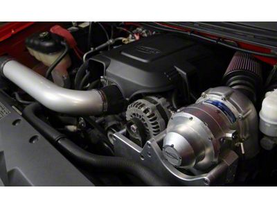Procharger High Output Intercooled Supercharger Complete Kit with i-1; Satin Finish (07-13 V8 Sierra 1500)