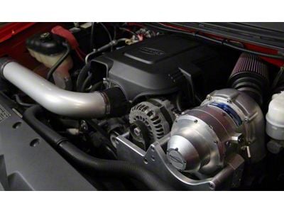Procharger High Output Intercooled Supercharger Complete Kit with i-1; Satin Finish (07-13 V8 Silverado 1500)