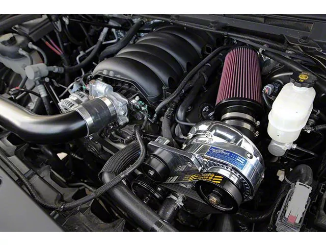 Procharger High Output Intercooled Supercharger Complete Kit with P-1SC-1; Satin Finish (14-18 5.3L Silverado 1500)