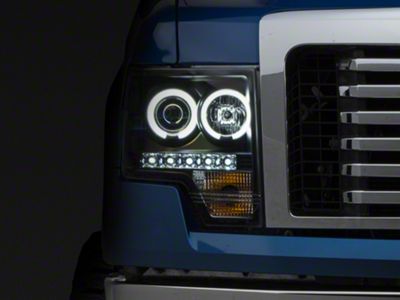 Raxiom Axial Series Black Projector Headlights w/ CCFL Halo (09-14 w/o Factory HID)