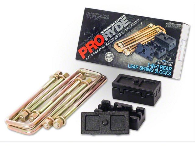 ProRYDE 3-in-1 Adjustable Rear Lift Block Kit (07-10 4WD Sierra 3500 HD SRW)
