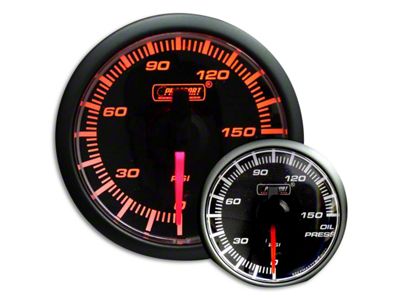 Prosport 45mm Oil Pressure Gauge; Electrical; 0-150 PSI (Universal; Some Adaptation May Be Required)