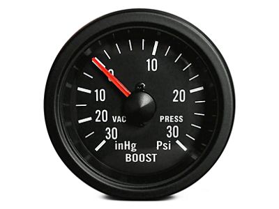 Prosport 52mm Boost Gauge; Mechanical; 30 PSI; Amber/White (Universal; Some Adaptation May Be Required)