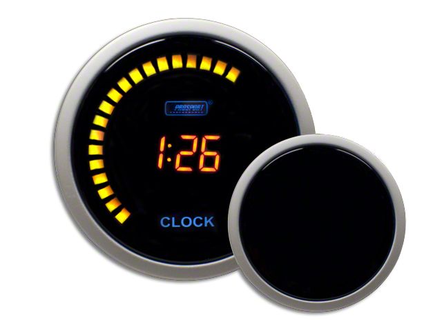 Prosport 52mm Performance Series Digital Clock; Amber (Universal; Some Adaptation May Be Required)