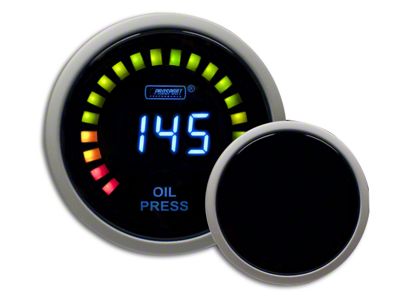 Prosport 52mm Digital Oil Pressure Gauge; Electrical; Blue (Universal; Some Adaptation May Be Required)