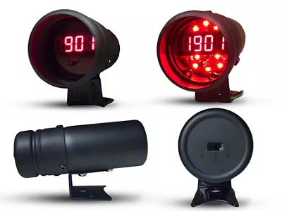 Prosport Shift Light with Digital Tachometer; Black (Universal; Some Adaptation May Be Required)