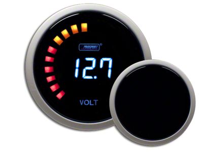 Prosport 52mm Digital Volt Gauge; Electrical; Blue (Universal; Some Adaptation May Be Required)