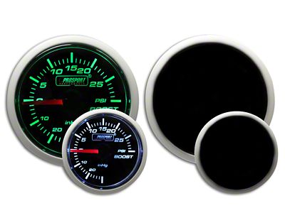 Prosport 52mm Performance Series Boost Gauge; Electrical; 30 PSI; Green/White (Universal; Some Adaptation May Be Required)
