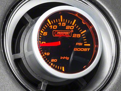 Prosport 52mm Performance Series Boost Gauge; Mechanical; 30 PSI; Amber/White (Universal; Some Adaptation May Be Required)