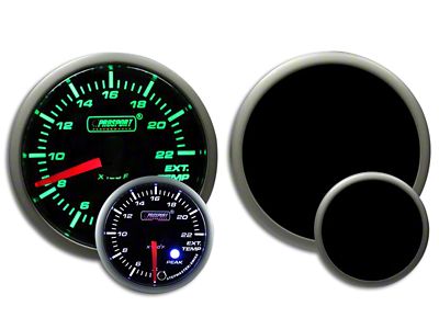 Prosport 52mm Premium Series Exhaust Gas Temperature Premium Boost Gauge; Green/White (Universal; Some Adaptation May Be Required)