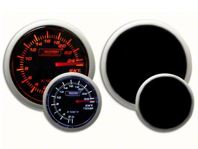 Prosport 52mm Performance Series Exhaust Gas Temperature Gauge; Electrical; Amber/White (Universal; Some Adaptation May Be Required)