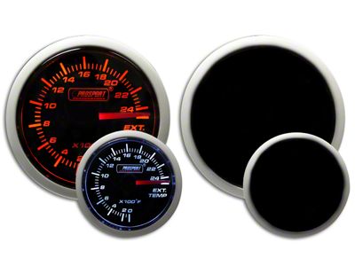 Prosport 52mm Performance Series Exhaust Gas Temperature Gauge; Electrical; Amber/White (Universal; Some Adaptation May Be Required)