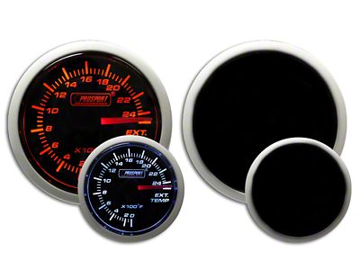 Prosport 52mm Performance Series Exhaust Gas Temperature Gauge; Electrical; Amber/White (Universal; Some Adaptation May Be Required)