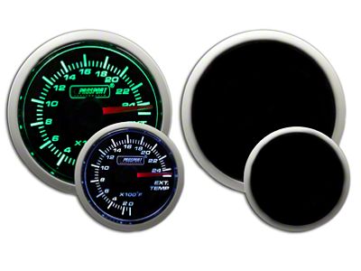 Prosport 52mm Performance Series Exhaust Gas Temperature Gauge; Green/White (Universal; Some Adaptation May Be Required)