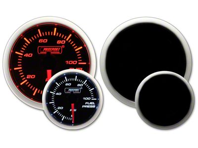 Prosport 52mm Performance Series Fuel Pressure Gauge; Electrical; Amber/White (Universal; Some Adaptation May Be Required)