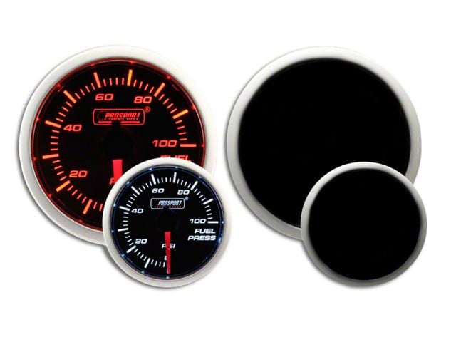 Prosport 52mm Performance Series Fuel Pressure Gauge; Electrical; Amber/White (Universal; Some Adaptation May Be Required)
