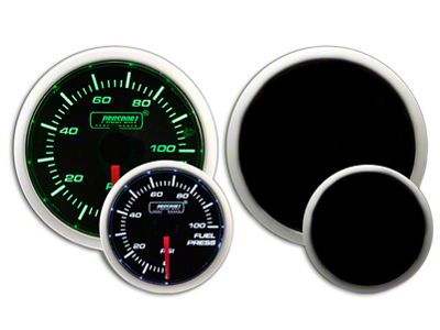 Prosport 52mm Performance Series Fuel Pressure Gauge; Electrical; Green/White (Universal; Some Adaptation May Be Required)