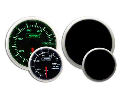 Prosport 52mm Performance Series Fuel Pressure Gauge; Electrical; Green/White (Universal; Some Adaptation May Be Required)