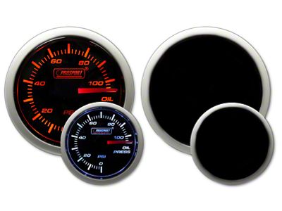 Prosport 52mm Performance Series Oil Pressure Gauge; Electrical; Amber/White (Universal; Some Adaptation May Be Required)