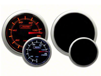 Prosport 52mm Performance Series Oil Pressure Gauge; Electrical; Amber/White (Universal; Some Adaptation May Be Required)