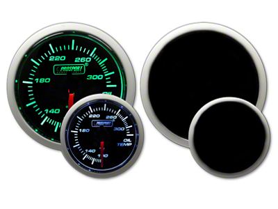 Prosport 52mm Performance Series Oil Temperature Gauge; Green/White (Universal; Some Adaptation May Be Required)