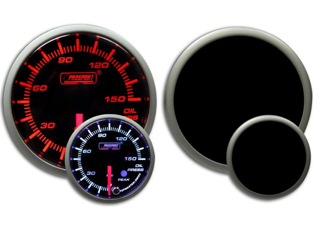 Prosport 60mm Premium Series Oil Pressure Gauge; Electrical; 0-150 PSI; Amber/White (Universal; Some Adaptation May Be Required)
