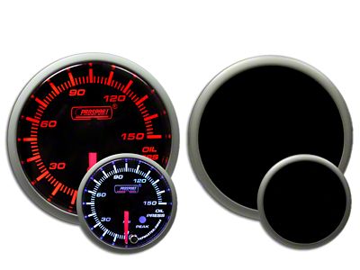 Prosport 52mm Premium Series Oil Pressure Gauge; Electrical; 0-150 PSI; Amber/White (Universal; Some Adaptation May Be Required)