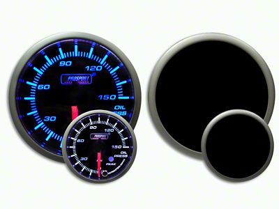 Prosport 52mm Premium Series Oil Pressure Gauge; Electrical; 0-150 PSI; Blue/White (Universal; Some Adaptation May Be Required)