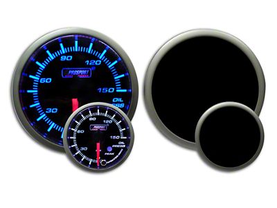 Prosport 52mm Premium Series Oil Pressure Gauge; Electrical; 0-150 PSI; Blue/White (Universal; Some Adaptation May Be Required)