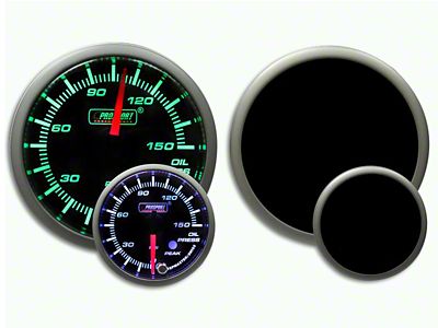 Prosport 52mm Premium Series Oil Pressure Gauge; Electrical; 0-150 PSI; Green/White (Universal; Some Adaptation May Be Required)