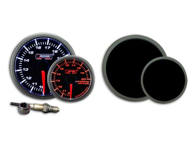 Prosport 52mm Premium Series Wideband Air/Fuel Ratio Gauge; Amber/White; Amber/White (Universal; Some Adaptation May Be Required)