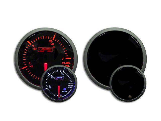 Prosport 52mm Premium Series Fuel Level Gauge; Electrical; Amber/White (Universal; Some Adaptation May Be Required)