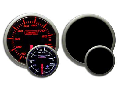 Prosport 52mm Premium Series Fuel Pressure Gauge; Electrical; Amber/White (Universal; Some Adaptation May Be Required)