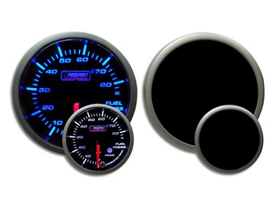 Prosport 52mm Premium Series Fuel Pressure Gauge; Electrical; Blue/White (Universal; Some Adaptation May Be Required)