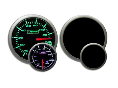 Prosport 52mm Premium Series Fuel Pressure Gauge; Electrical; Green/White (Universal; Some Adaptation May Be Required)