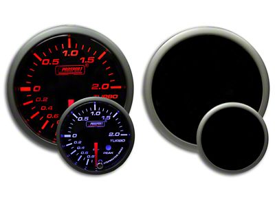Prosport 52mm Metric Premium Series Boost Gauge; Electrical; Amber/White (Universal; Some Adaptation May Be Required)