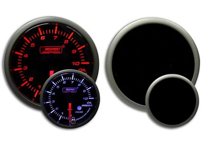 Prosport 52mm Metric Premium Series Oil Pressure Gauge; Electrical; Amber/White (Universal; Some Adaptation May Be Required)